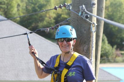 kid on the ropes course