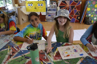 Kids making art