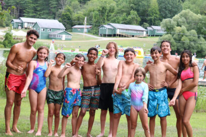 Group of kids posing for a picture